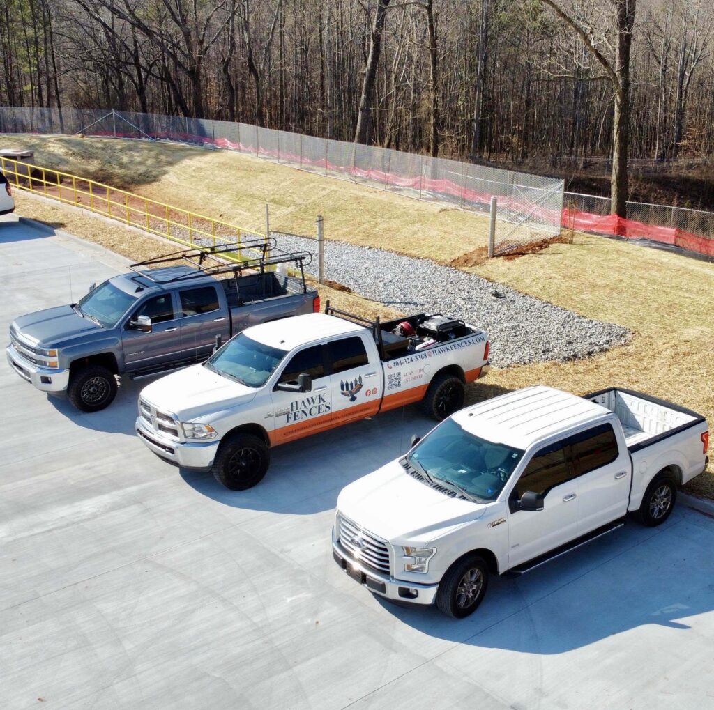 Commercial fencing installation by Hawkfences LLC in Atlanta Metro Area, GA.