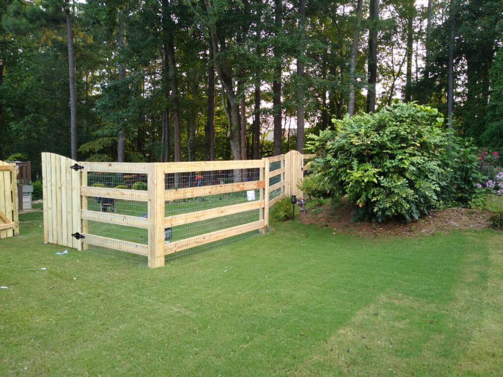custom designed picket fence by Hawk Fences LLC Alpharetta