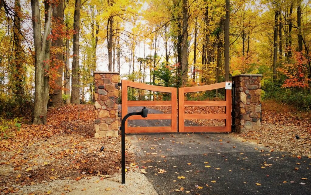 Residential driveway gates by Hawk Fences LLC in Lawrenceville, GA